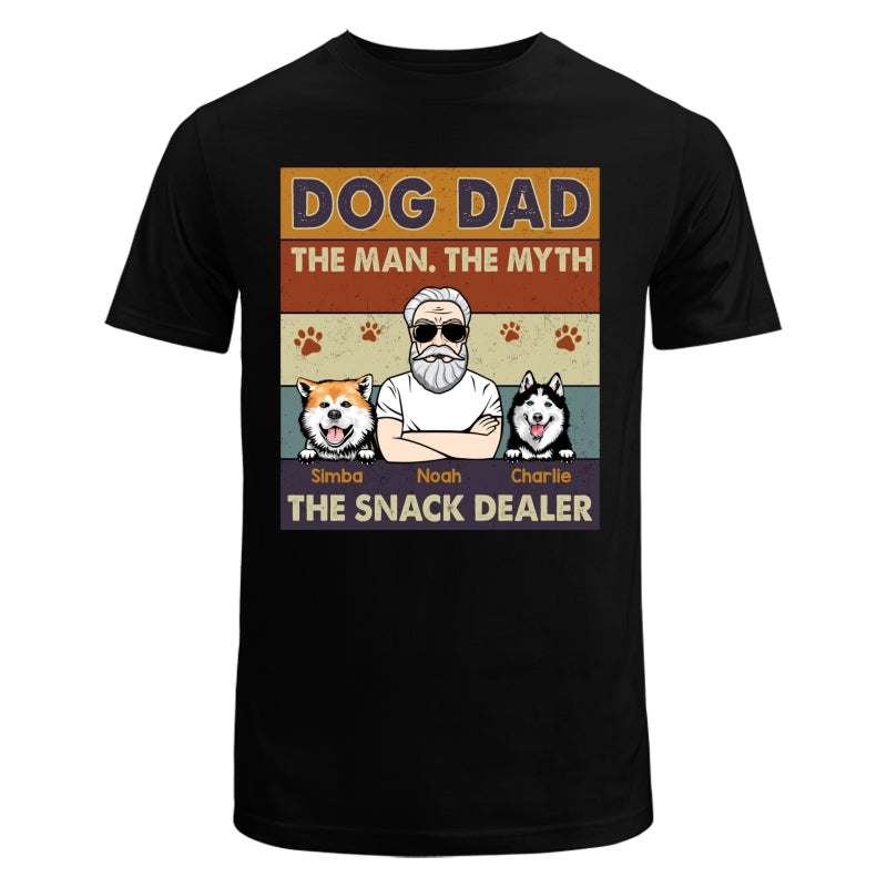 Dog Dad The Man The Myth The Snack Dealer Retro Personalized Shirt