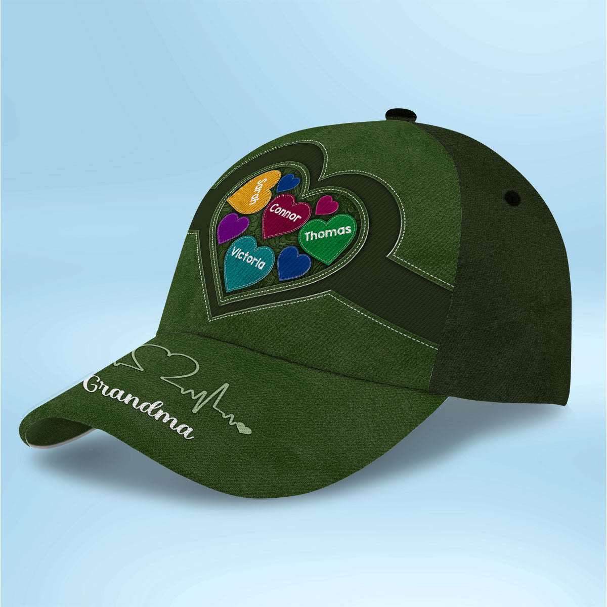 Grandma Mom Hearts In Heart Personalized Classic Cap, Mother's Day gift for Moms, for Grandmas