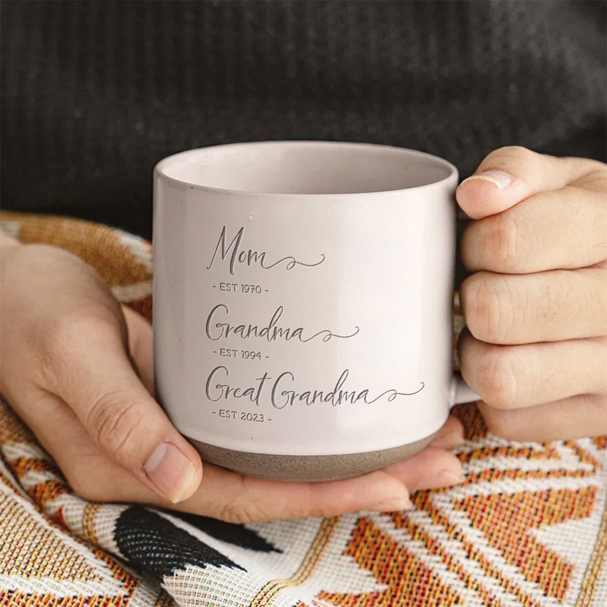 Mom Grandma Great Grandma Personalized Pottery Mug