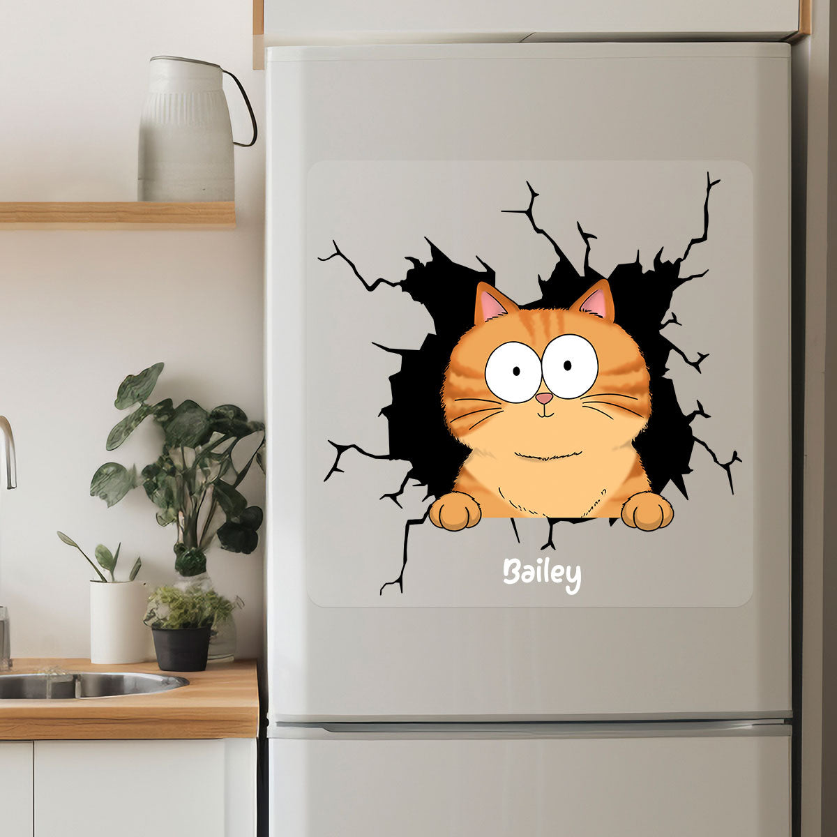 Funny Cats Personalized Decal, Gift For Cat Lovers