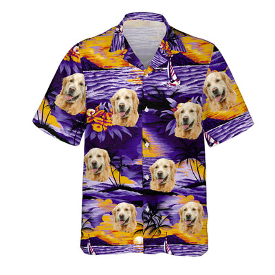 Tropical Pattern Custom Dog Cat Face Personalized Hawaiian Shirt