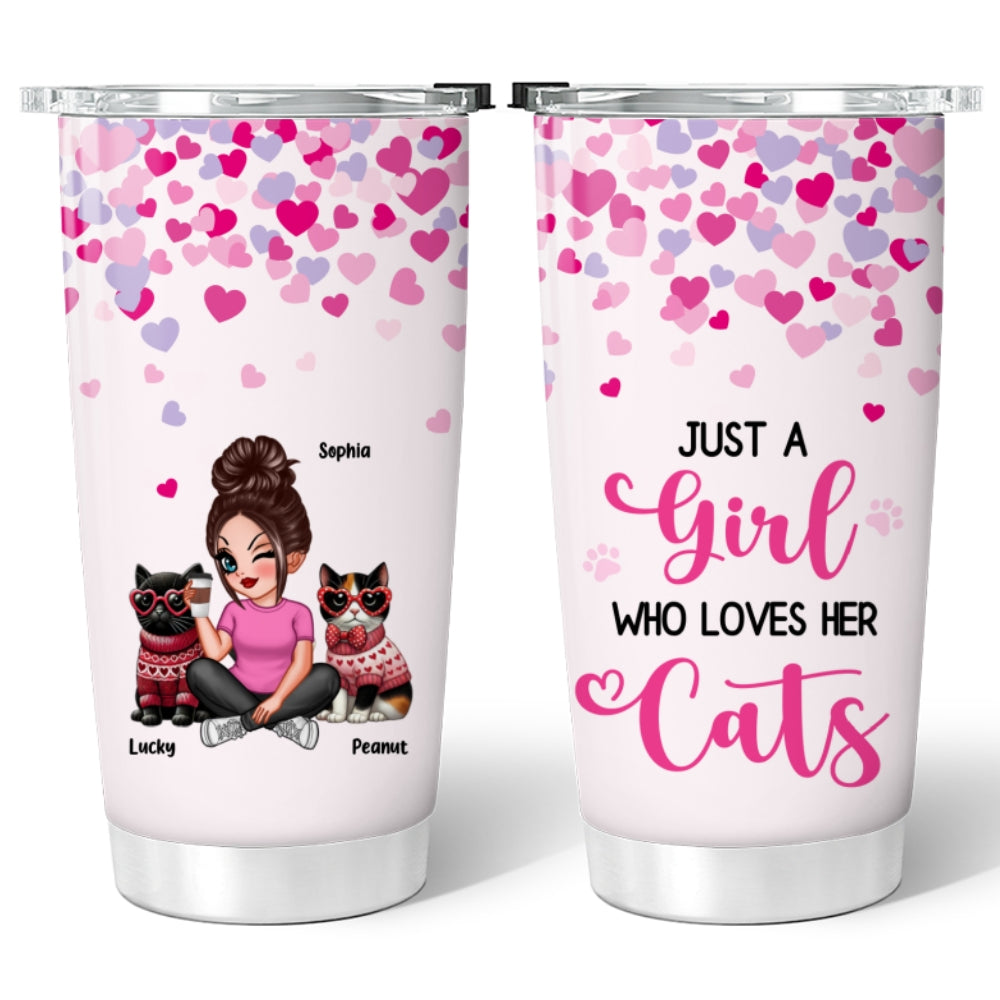 My Cats Are My  Personalized Cat Mom Tumbler