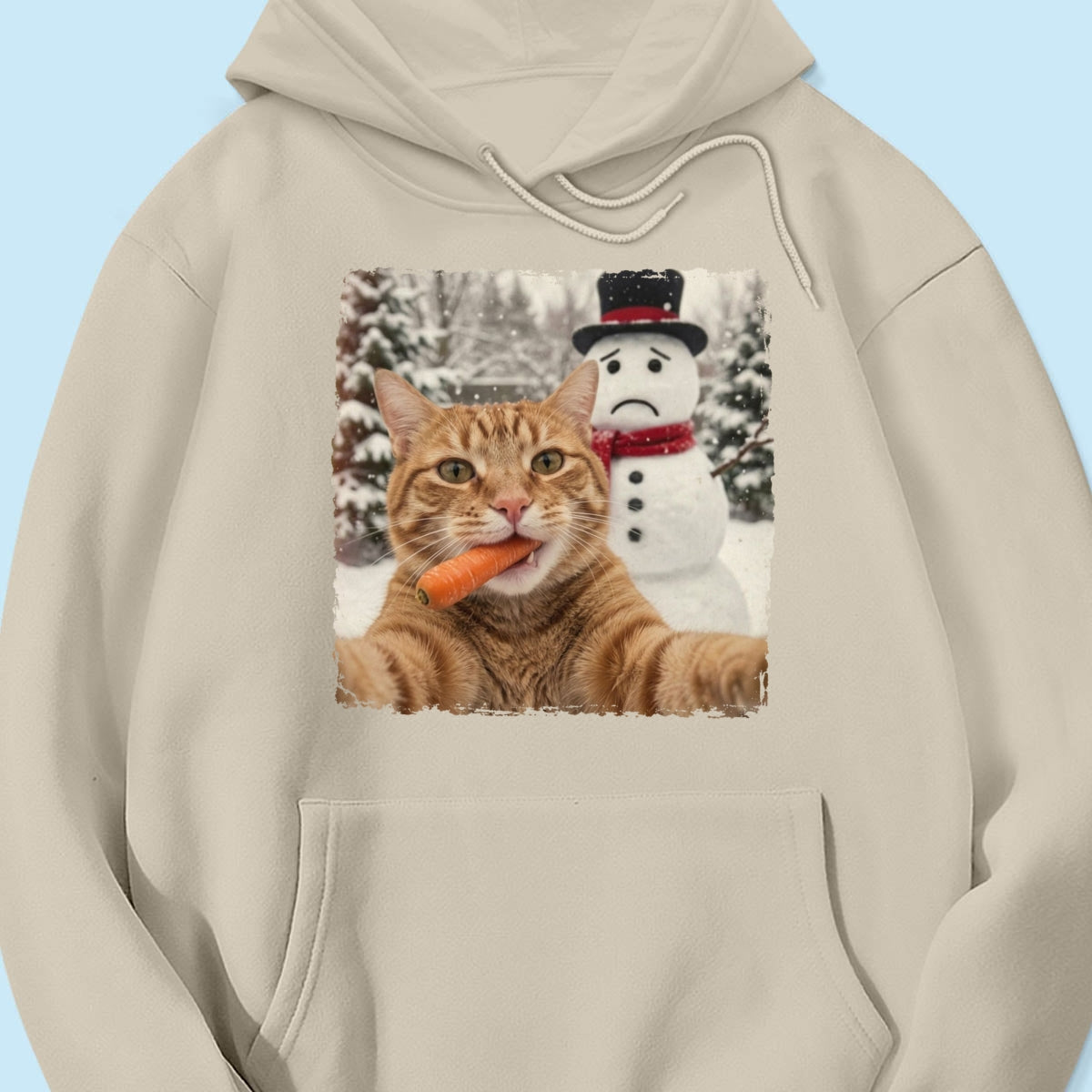 Funny Dog Cat Steal the Snowman's Snow - Personalized Shirt - Christmas Gift for Dog Cat Lovers