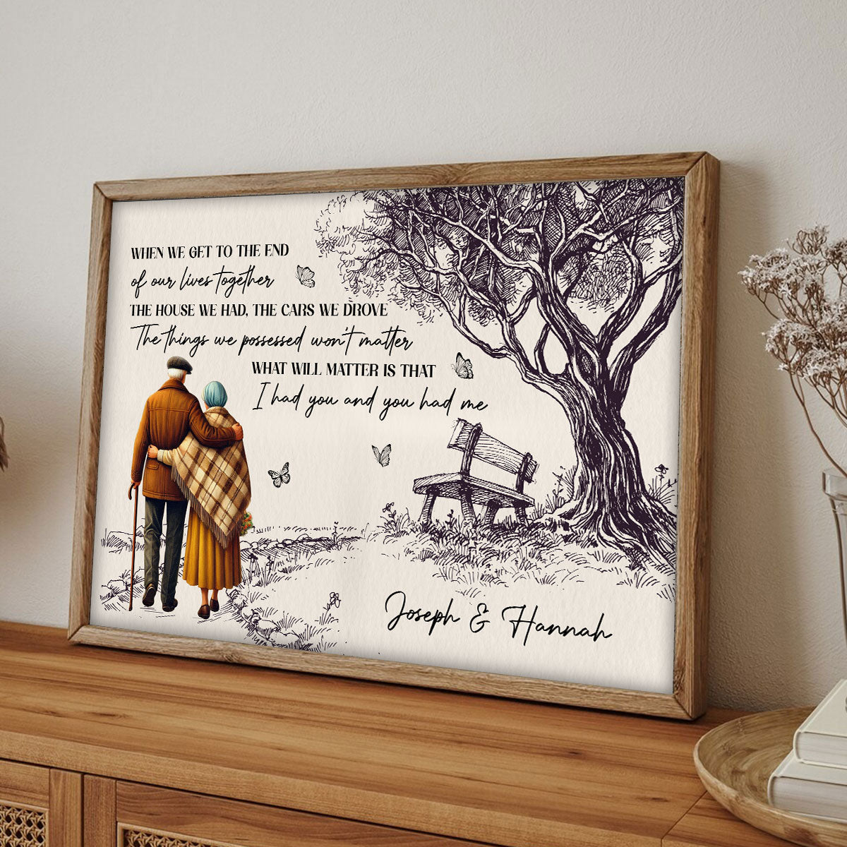 When We Get To The End Of Our Lives Together Old Couples - Personalized Poster,  gift, Anniversary Gift for couples