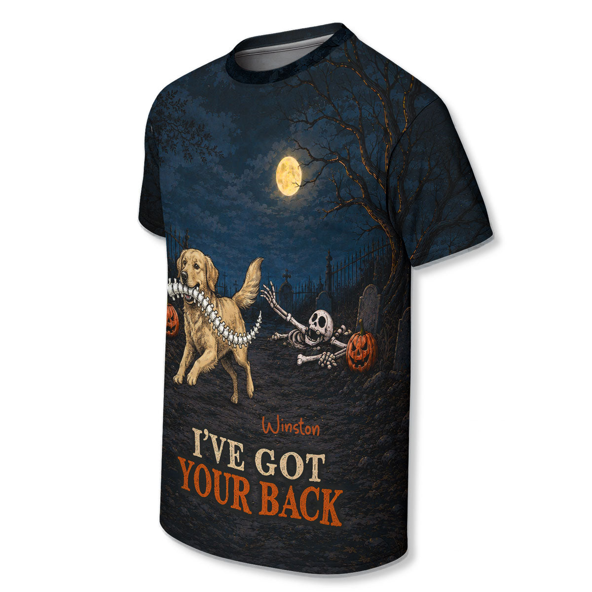 I've Got Your Back Dog Stealing Backbone Custom Photo - Personalized 3D Shirt - Funny Halloween Costume For Dog Lovers