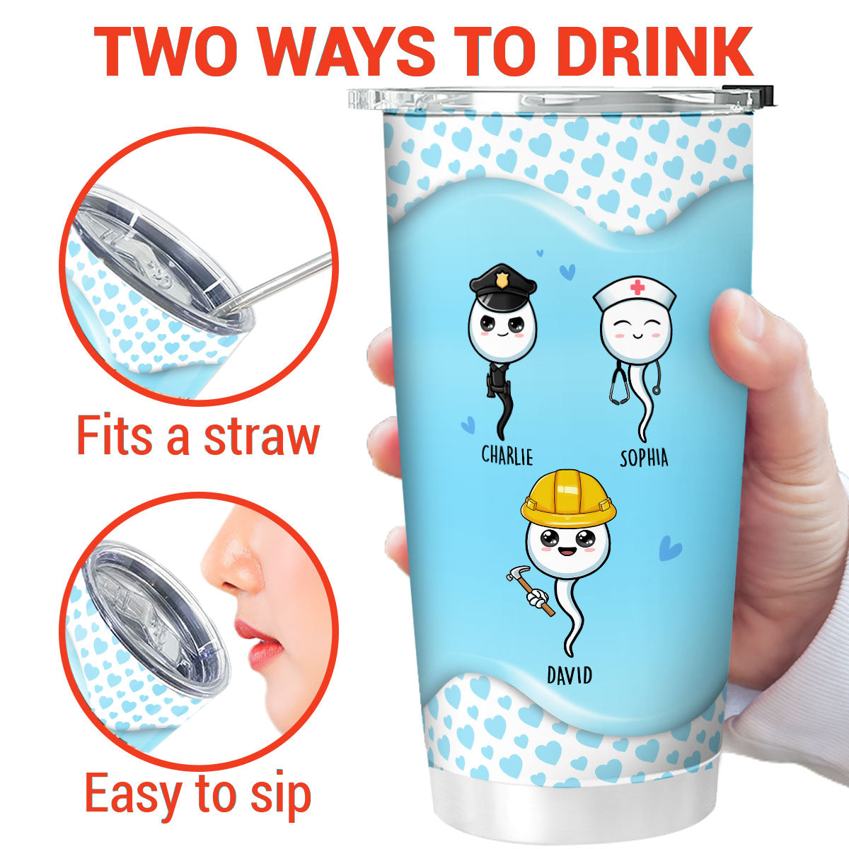 Thanks For Not Swallowing Us Happy Mother's Day Personalized Tumbler