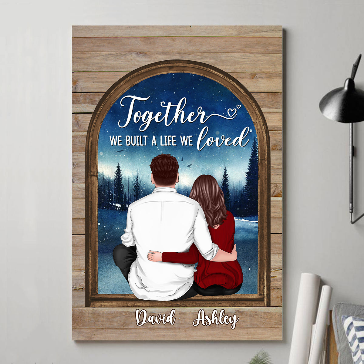 Couple Sitting At Window You & Me We Got This Personalized Vertical Poster