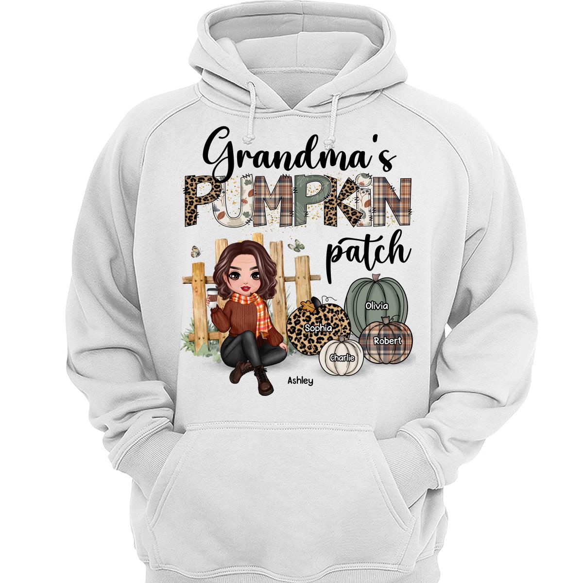 Grandma‘s Pumpkin Patch Patterns Personalized Shirt