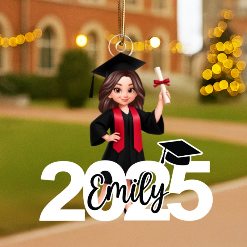 Graduation New Chapter - Personalized Acrylic Ornament - Christmas Gift Graduation Gift For Senior