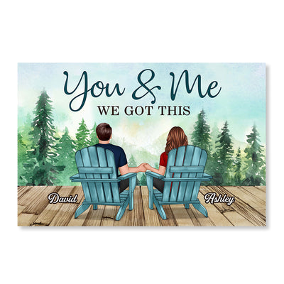 Forest Landscape Back View Couple You & Me We Got This Personalized Horizontal Poster