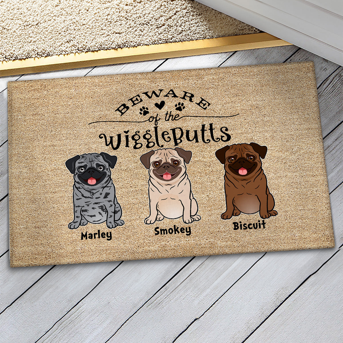 Hope You Like Pugs Personalized Doormat, Home Decor For Pug Lover