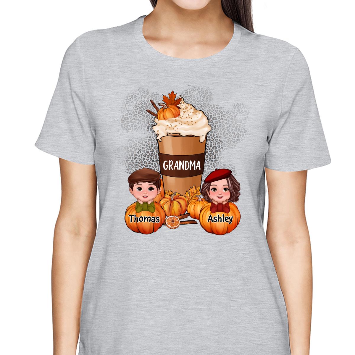 Doll Kids Grandma Mom Pumpkin Spice Latte Personalized Shirt
