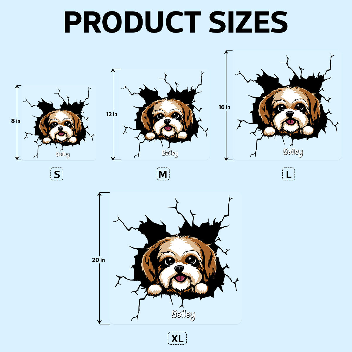 Funny Dog Decor On Car Fridge Window Personalized Decal
