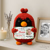 Hug From Heaven Custom Photo Holly Branch Handmade Cardinal - Personalized Crochet With Card - Sympathy Gift Memorial Keepsake