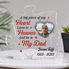 A Big Piece Of My Heart Lives In Heaven Daddy Photo Memorial Personalized Puzzle Acrylic Plaque