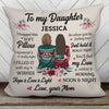 To My Daughter Flower Personalized Pillow (Insert Included)