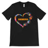 Mom Grandma Colorful Heart Hand Print Birthday, Anniversary Gift For Mom Grandma Personalized Shirt