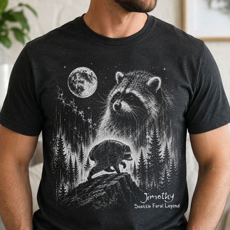 Trending Viral Retro Vintage Jimothy Raccoon Shirt - Trending 2026 Seattle Feral Legend Shirt