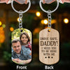 Custom Dad And Kids Photo Drive Safe Daddy We Love You Father‘s Day Gift Personalized Wooden Keychain