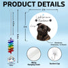 Custom Watercolor Portraits Using Pet Photo Look For Me In Rainbows - Personalized Crystal Suncatcher With Charm - Pet Memorial Ornament