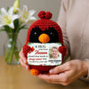 Hug From Heaven Custom Photo Holly Branch Handmade Cardinal - Personalized Crochet With Card - Sympathy Gift Memorial Keepsake