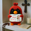 Hug From Heaven Custom Photo Holly Branch Handmade Cardinal - Personalized Crochet With Card - Sympathy Gift Memorial Keepsake