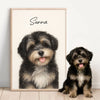 Custom Watercolor Portraits Using Pet Photo Personalized Poster, Gift for Dogs Cats Lovers, Pet Lover Gift
