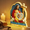 Safe In The Arms Of Jesus Custom Photo Of Lost Loved One - Personalized Light Box - Christmas Memorial Remembrance Keepsake