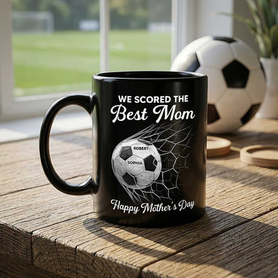 We Scored The Best Mom - Personalized Mug - Mother's Day Gift For Soccer Mom