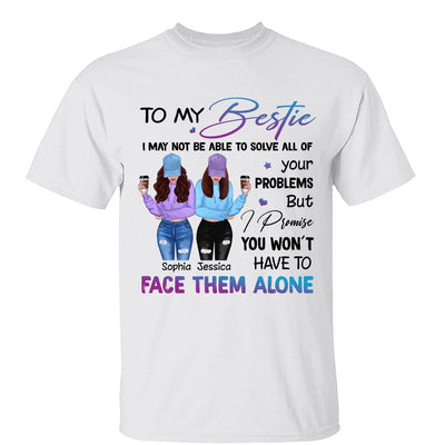Front View Besties To My Bestie Gift For Best Friends Personalized Shirt