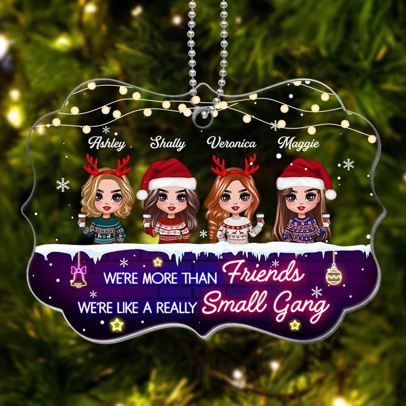 Doll Besties More Than Friends Like A Small Gang Personalized Acrylic Ornament
