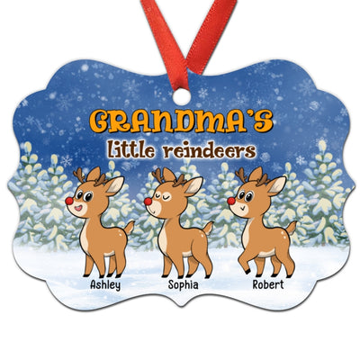 Grandma‘s Reindeers Personalized Christmas Ornament