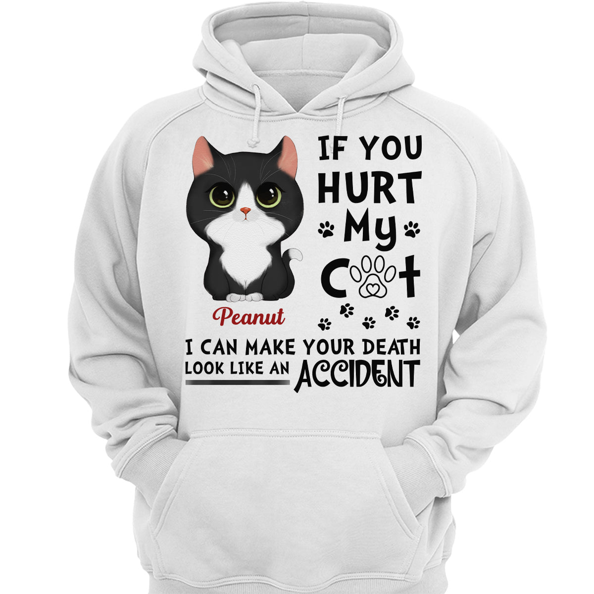 If You Hurt My Cats Watercolor Cute Cats Personalized Shirt