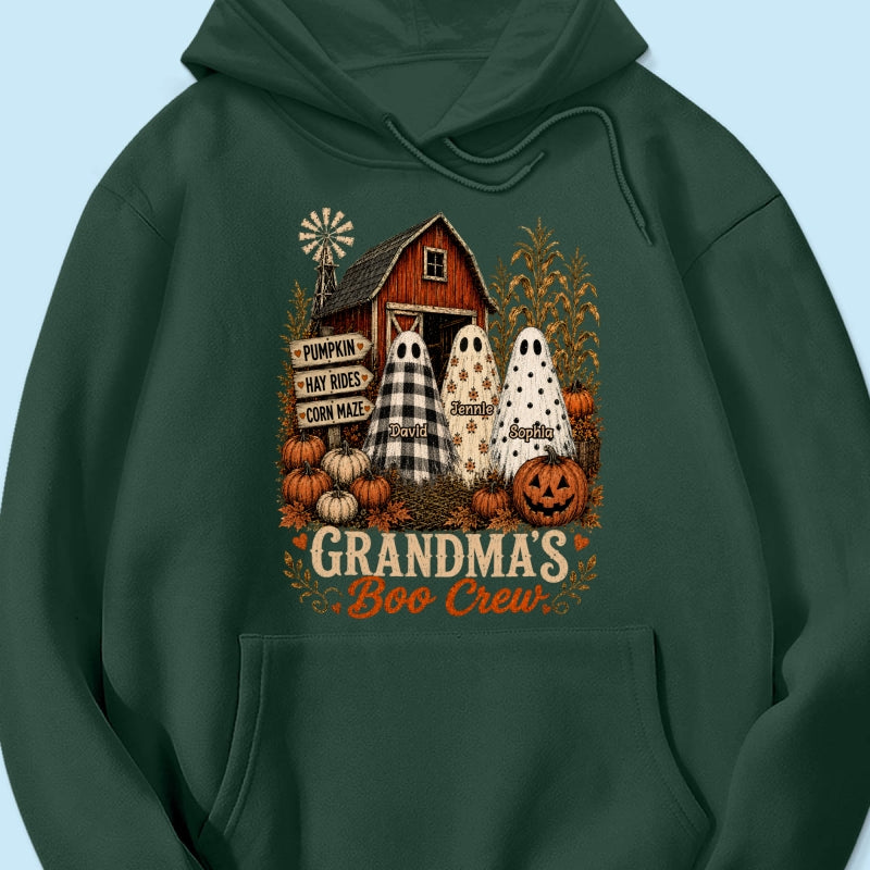 Grandma's Boo Crew Pumpkin Patch - Personalized Shirt - Halloween Shirt for Grandma