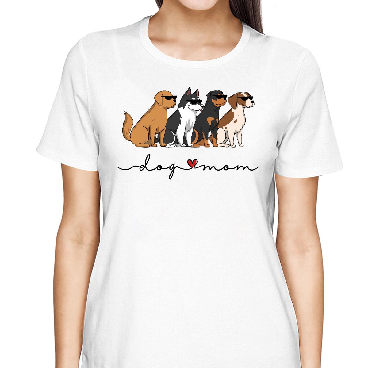 Dog Mom Simple Cool Dog Gift For Dog Lover Personalized Shirt