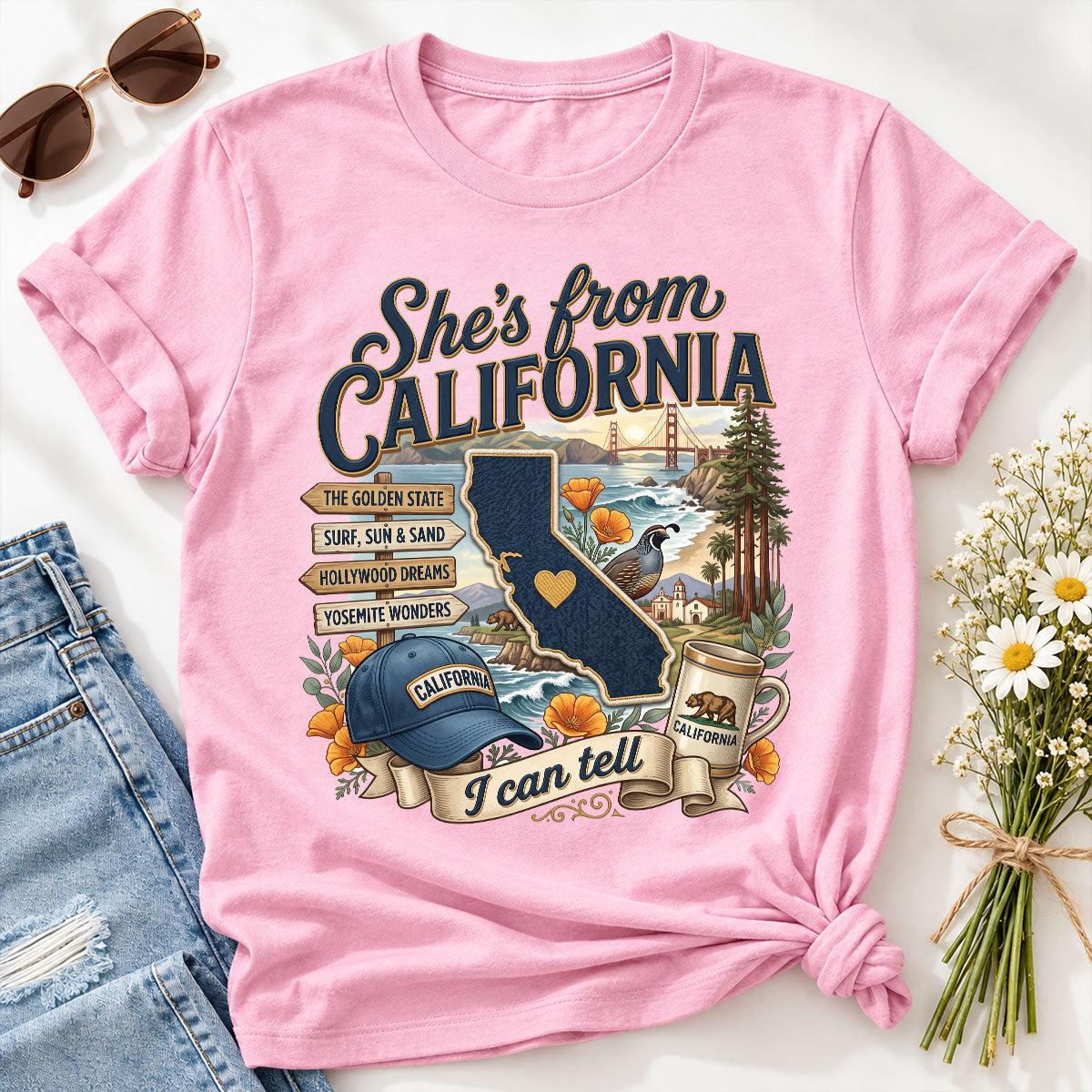 She's from the State I Can Tell - Personalized Shirt - Small Town Proud Shirt