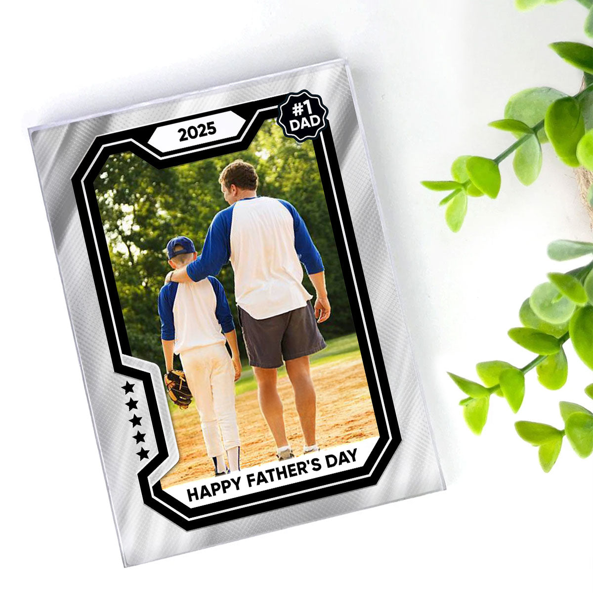 Premium Baseball Card Personalized Acrylic Block Plaque, Father's Day Gift for Dads, Gift for Husband