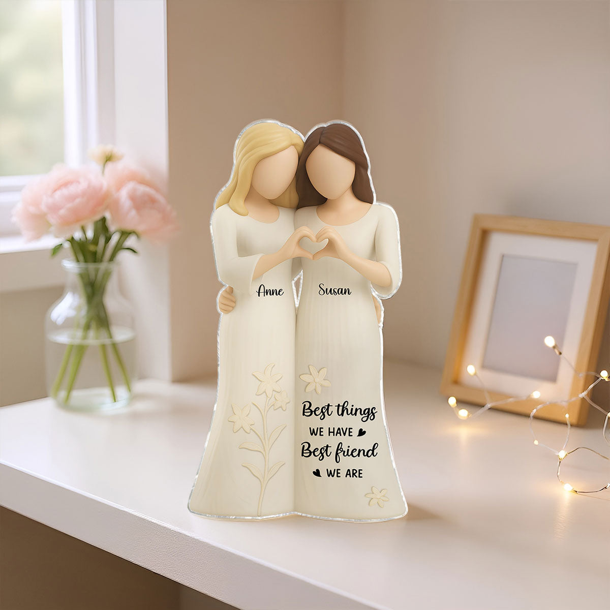 Soul Sister Friendship Personalized Acrylic Block, Gifts for Best Friend, Bestie Birthday Gift