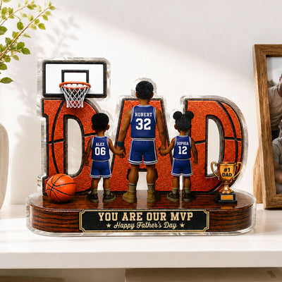 Basketball Dad Legend You Are Our MVP - Personalized Acrylic Block Plaque - Father's Day Gift For Dad, Husband, Basketball Fans