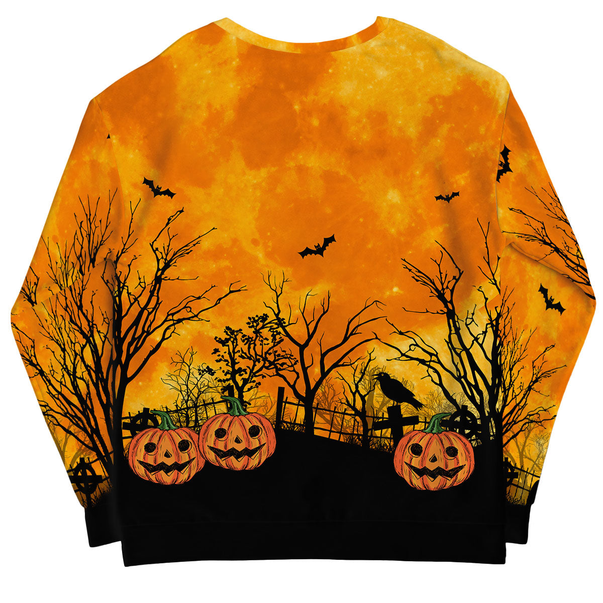 Grandma Mom Cute Little Monsters Halloween Moon Light Bat Tree Personalized 3D Sweatshirt, Purrfect Costume for Grandma
