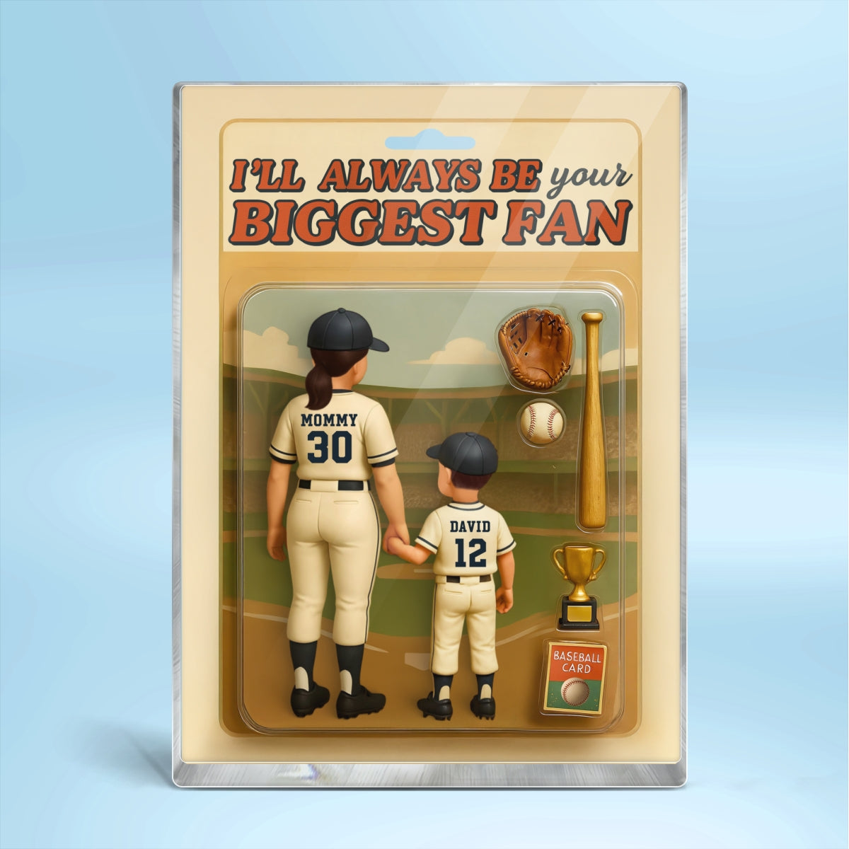 Baseball I Will Always Be Your Biggest Fan Personalized Rectangle Acrylic Block Plaque, Gift For Son, Daughter