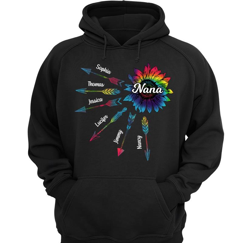 Mom Grandma Colorful Sunflower Arrows Personalized Shirt