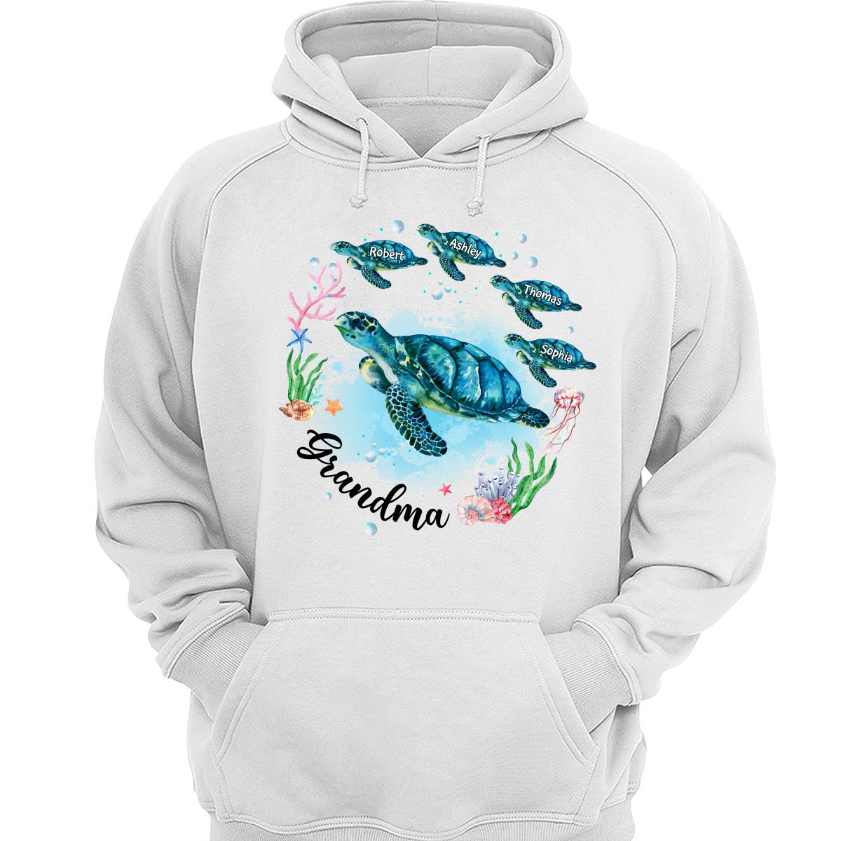 Grandma Mom Turtles Summer Personalized Shirt