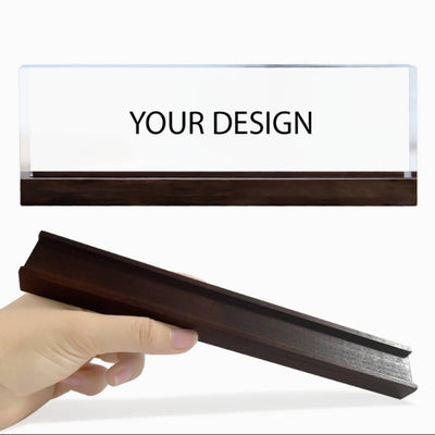 Wooden Base for Acrylic Desk Name Plate