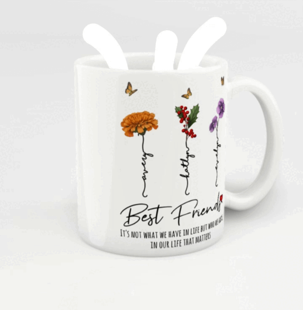Who We Have In Our Life That Matters Birth Month Flowers Personalized Mug, Gift For Besties, Sisters