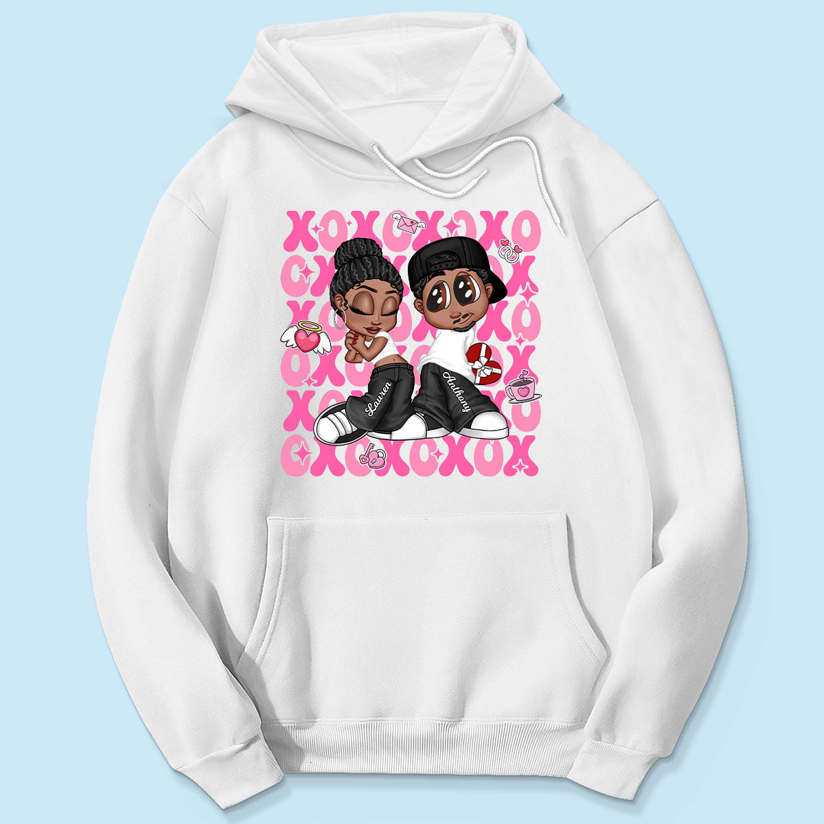 XOXO Y2K Couple  Personalized Shirt, Gift for Him for Her