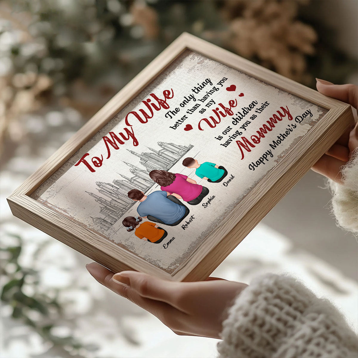 Having You As Their Mommy Personalized Poster