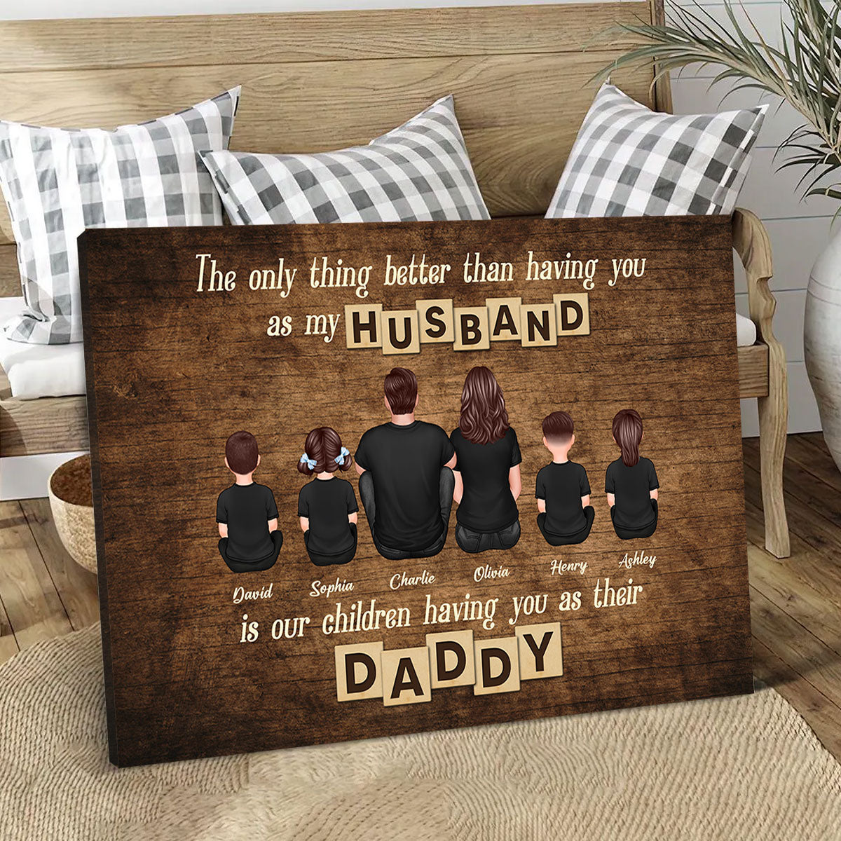The Only Thing Better Than Being My Husband Personalized Wrapped Canvas, Gift For Dad