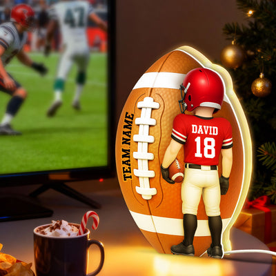 American Football - Personalized Light Box - Unique Christmas Gift For Sons, Grandsons, Boyfriend, Husband