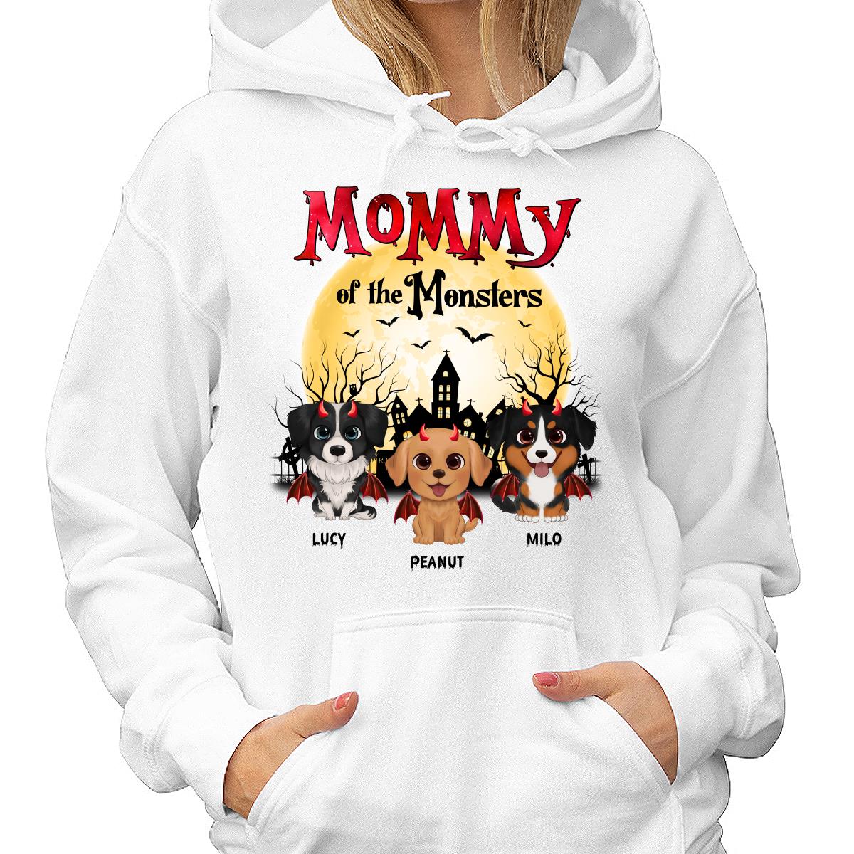 Halloween Mommy Of The Monsters Watercolor Cute Dogs Personalized Shirt